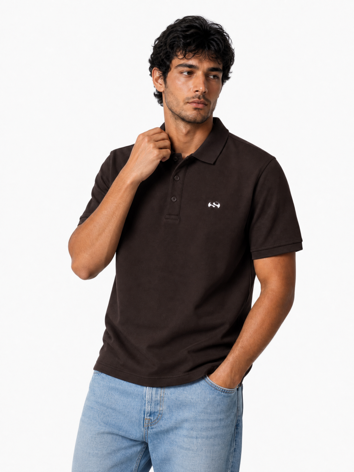 Regular Fit Airtex-Knit Polo Shirt