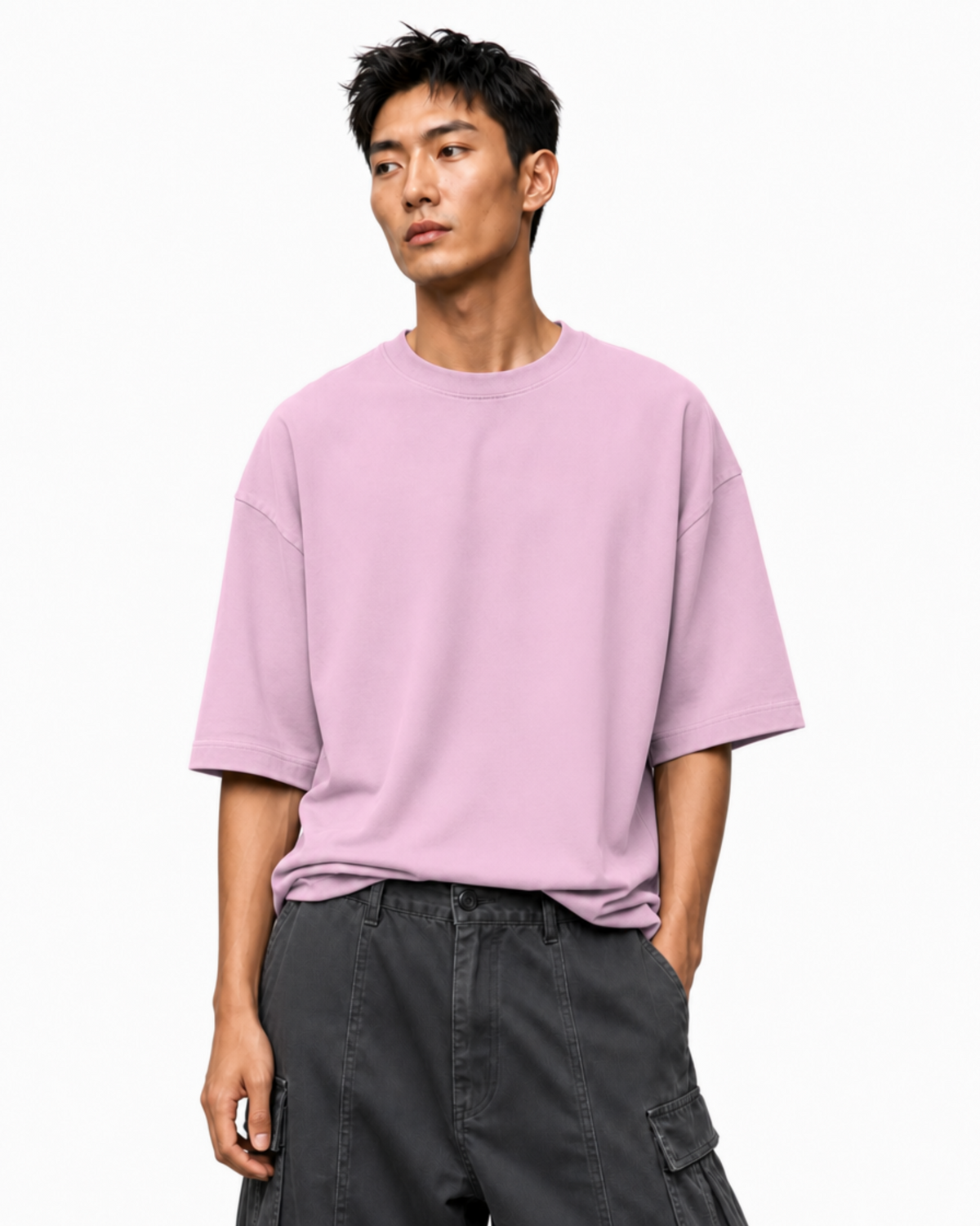 Oversized Fit Basic Heavyweight T Shirt