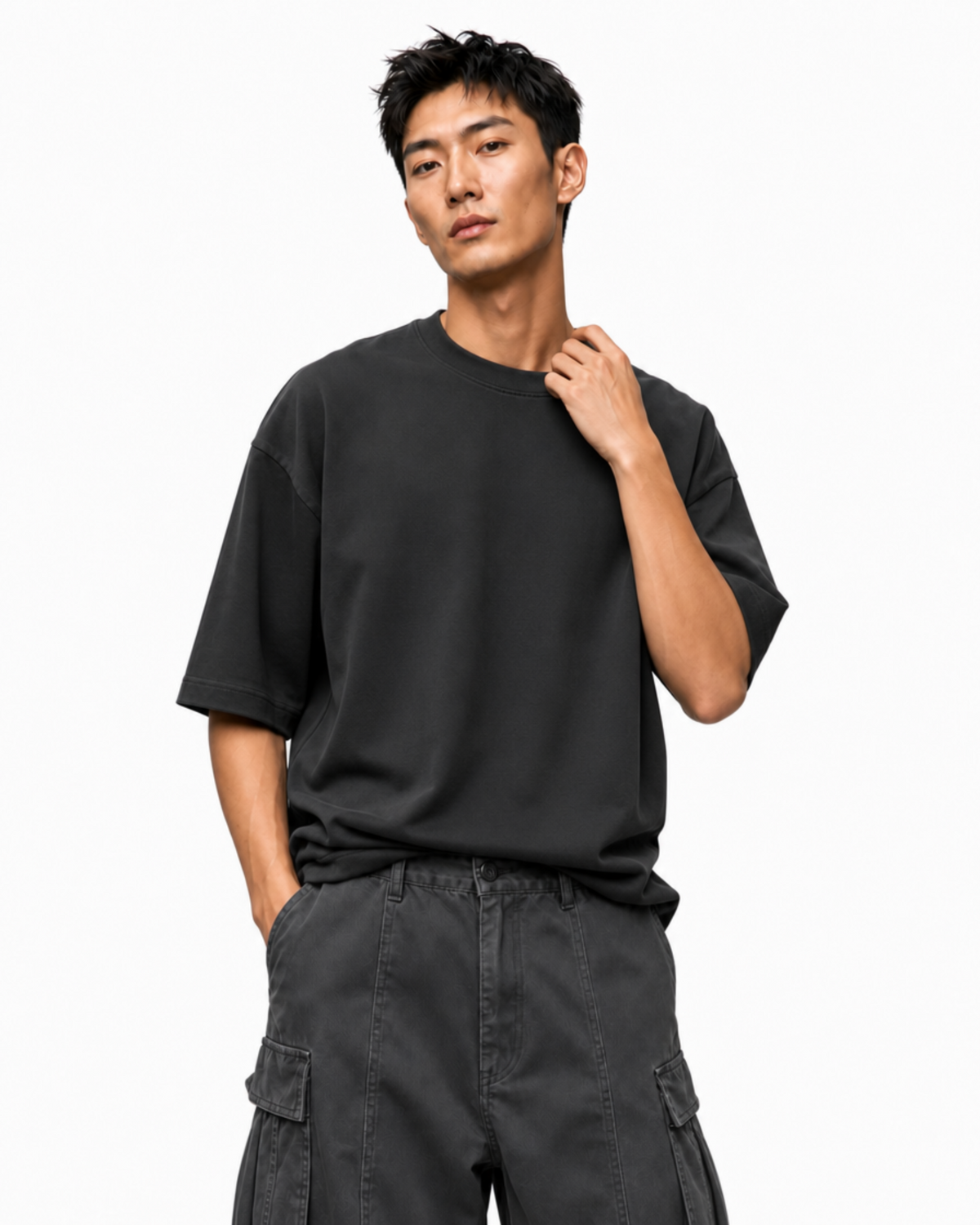 Oversized Fit Basic Heavyweight T Shirt