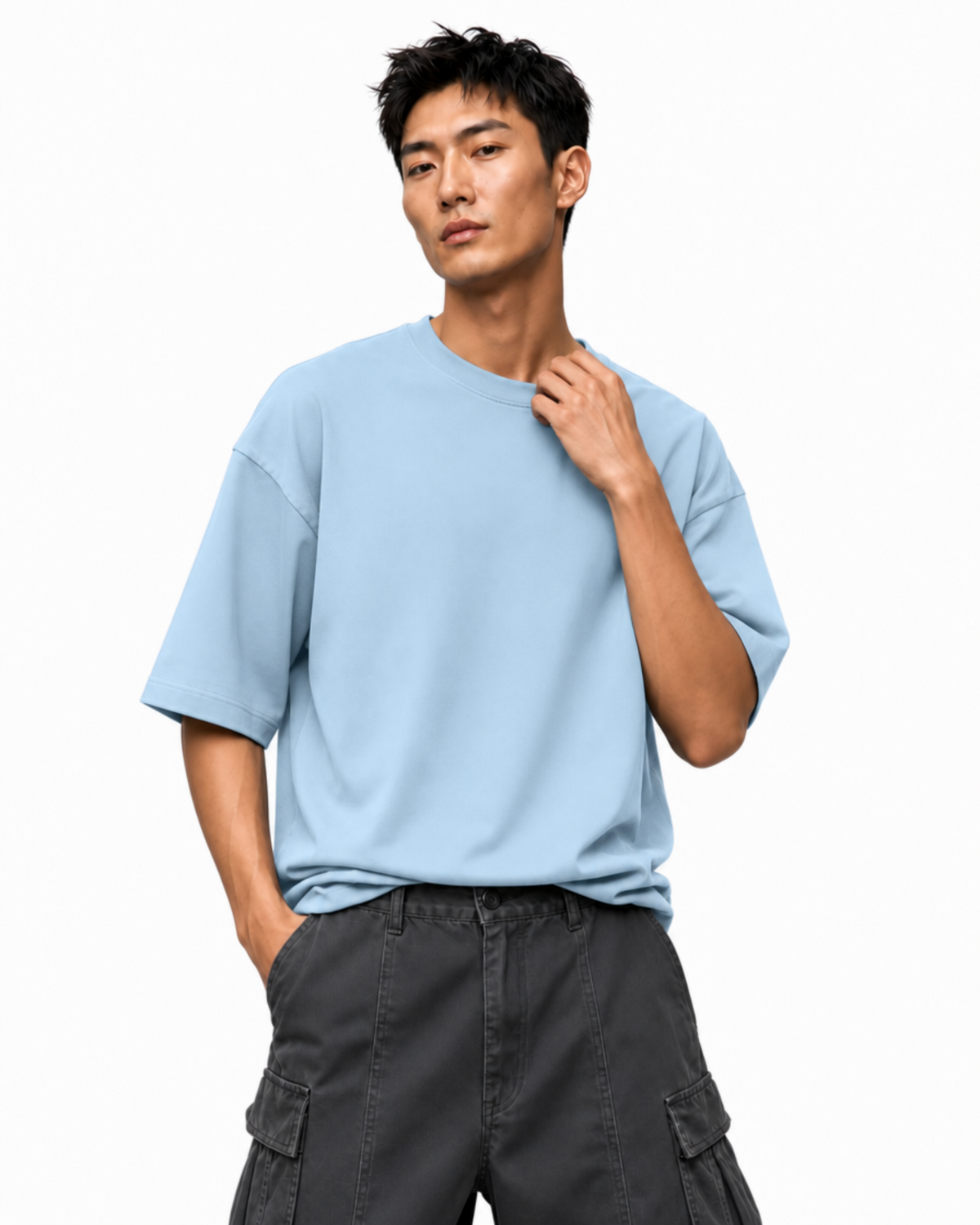 Oversized Fit Basic Heavyweight T Shirt