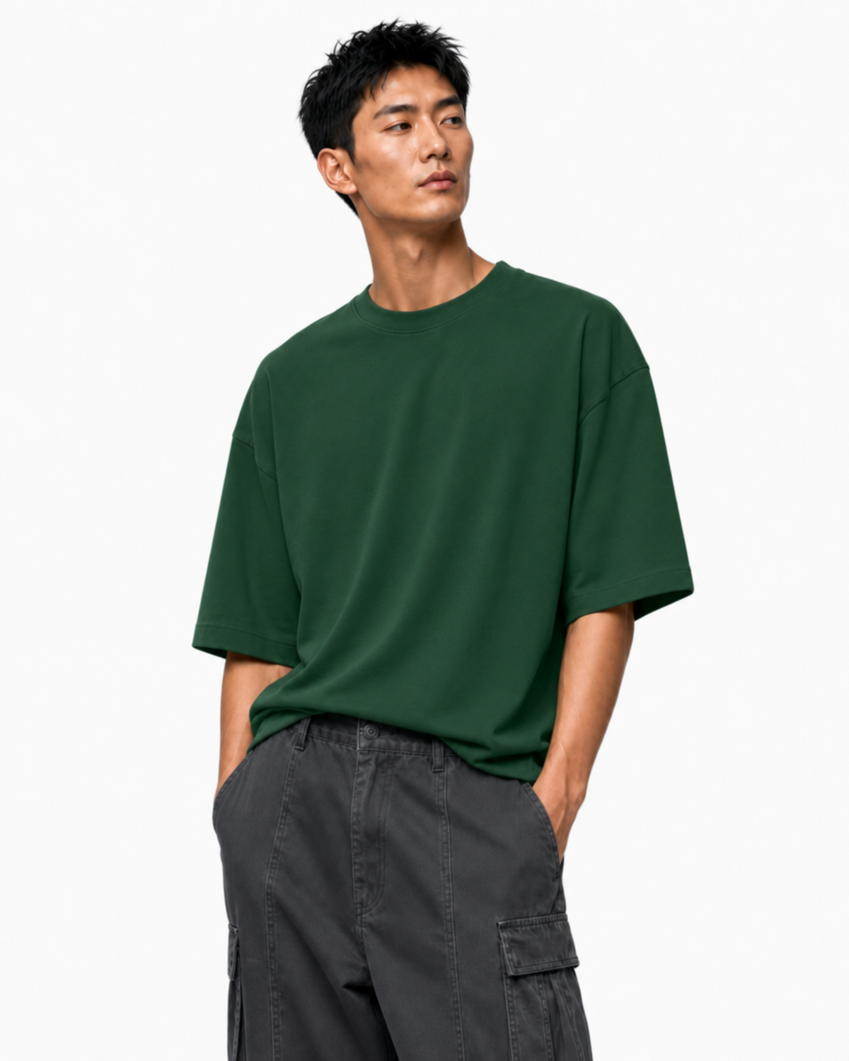 Oversized Fit Basic Heavyweight T Shirt