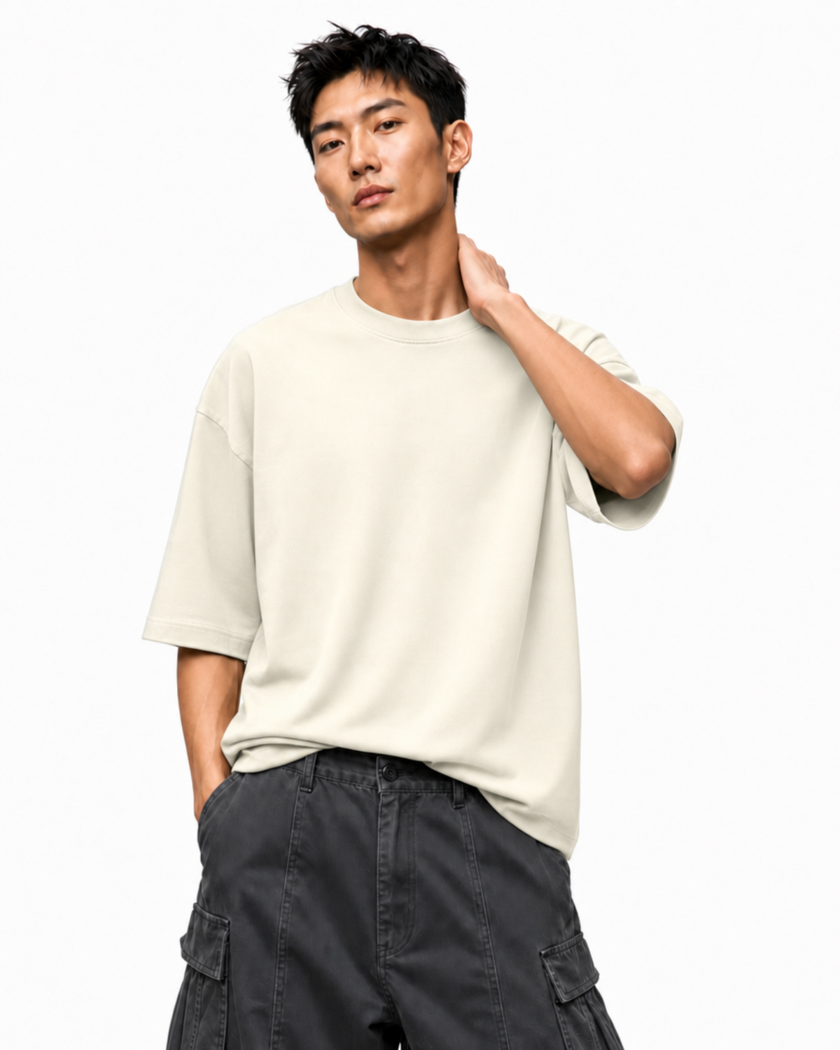 Oversized Fit Basic Heavyweight T Shirt