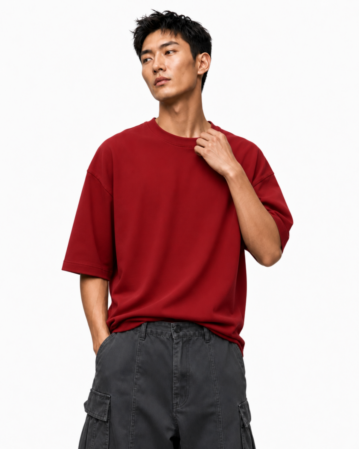 Oversized Fit Basic Heavyweight T Shirt