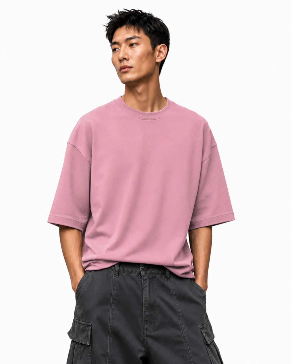 Oversized Fit Basic Heavyweight T Shirt