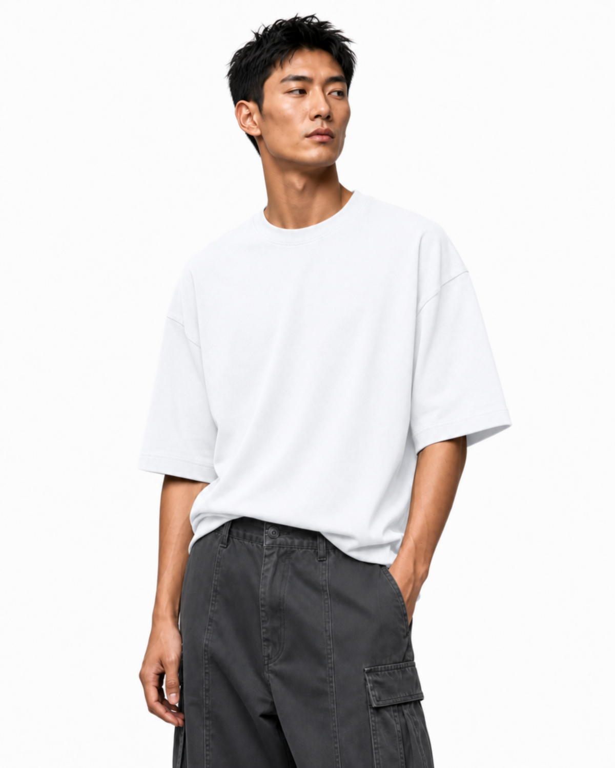 Oversized Fit Basic Heavyweight T Shirt