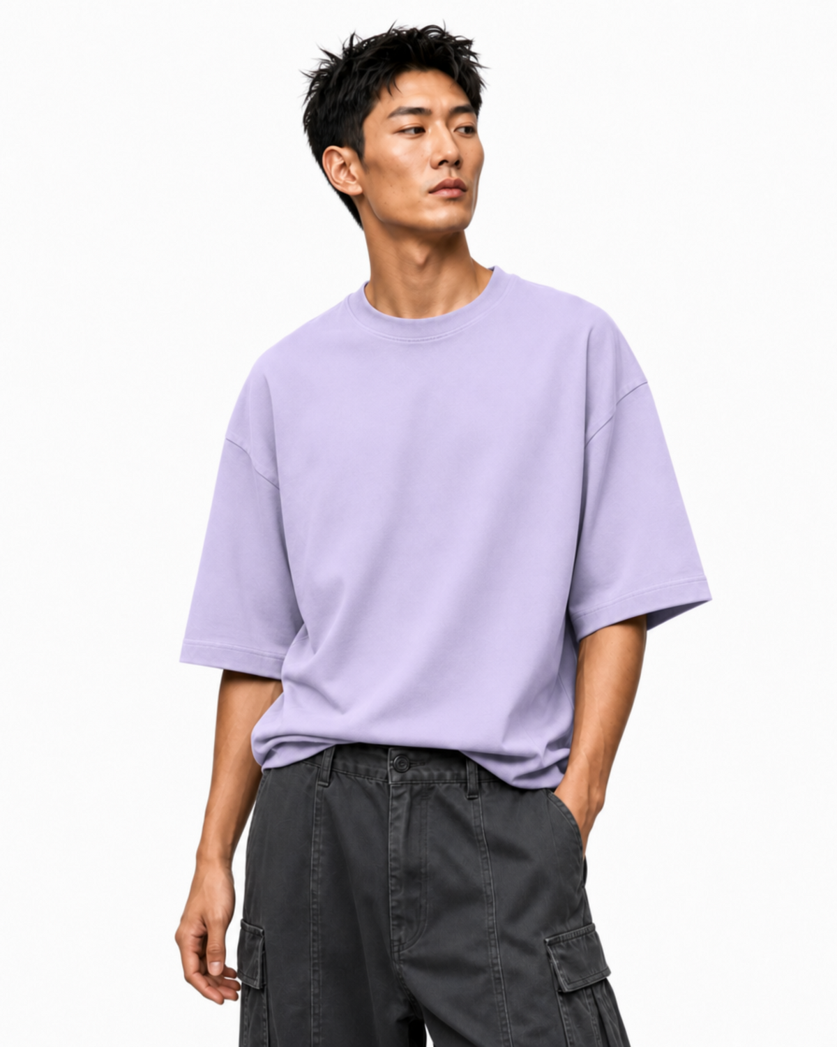 Oversized Fit Basic Heavyweight T Shirt