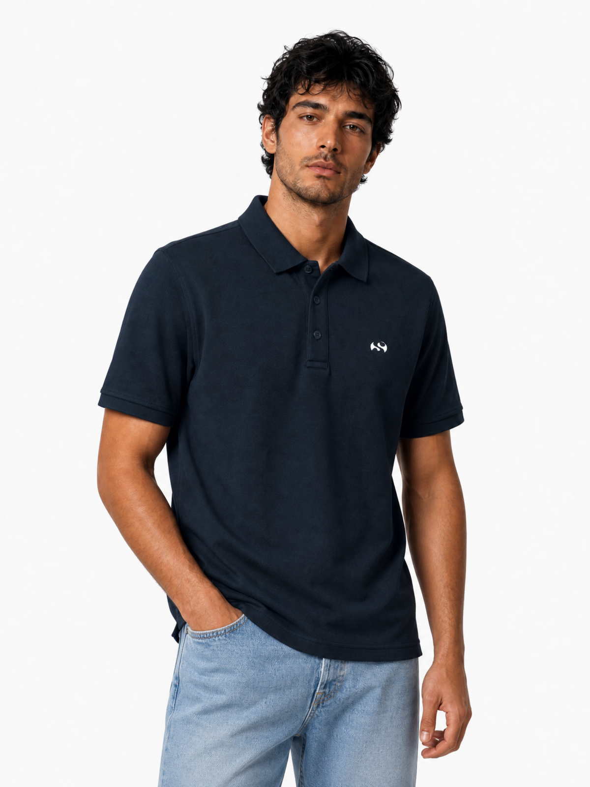 Regular Fit Airtex-Knit Polo Shirt