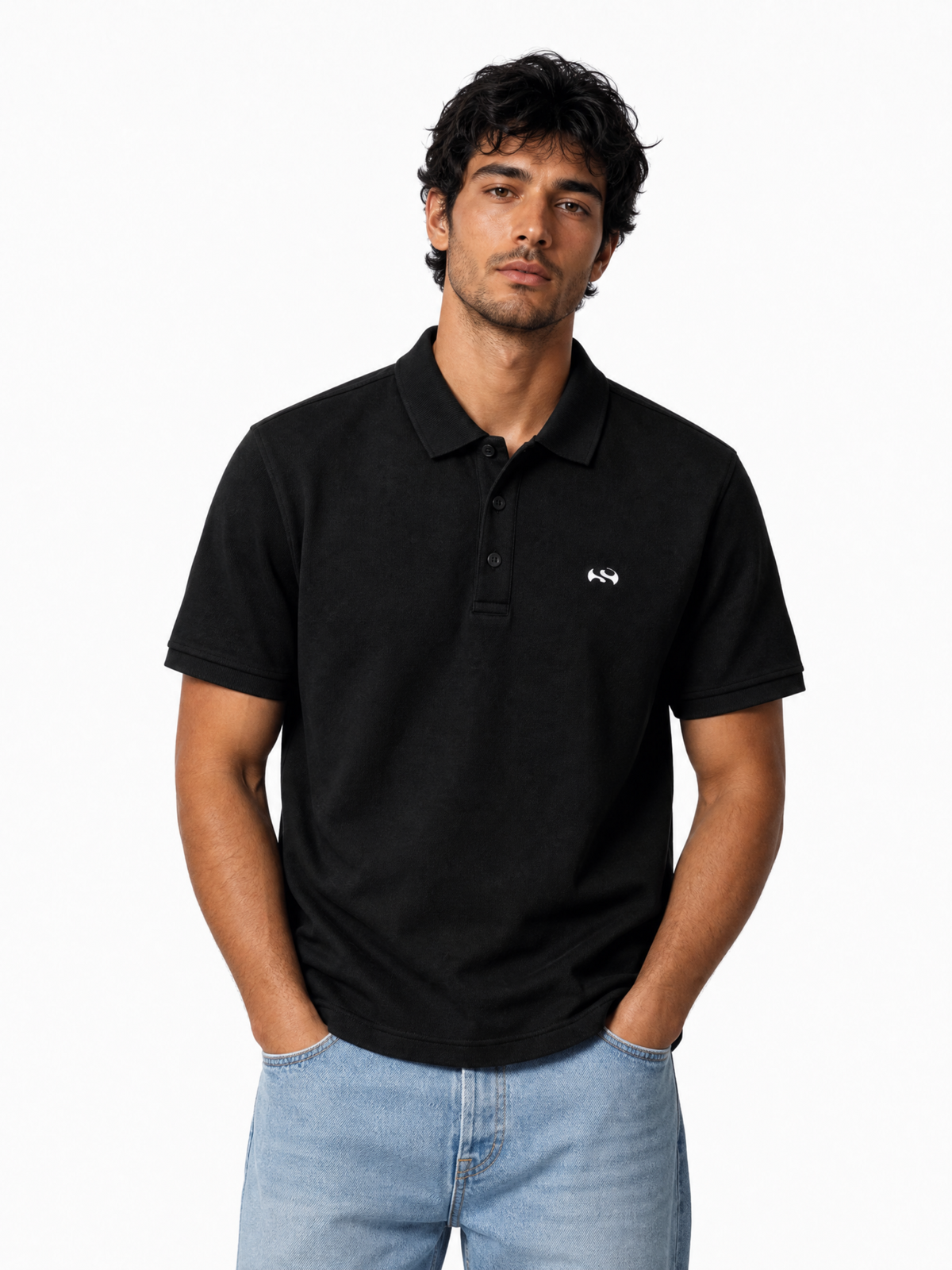 Regular Fit Airtex-Knit Polo Shirt